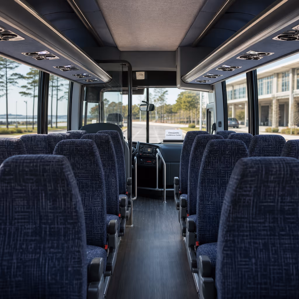 Minibus interior for Northwest River Park group trips